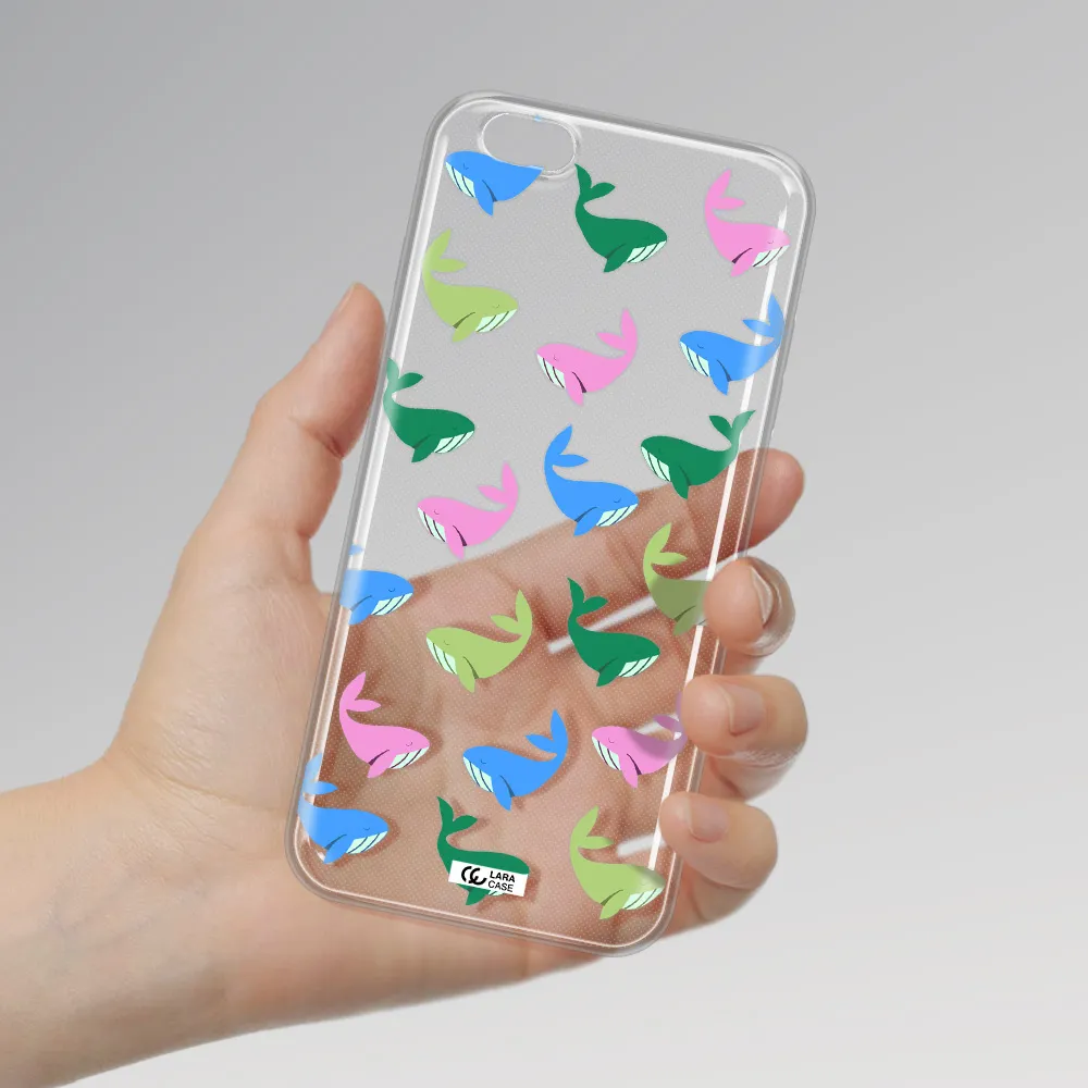 Colorful Whales Apple iPhone 6 s plus Clear TPU Case