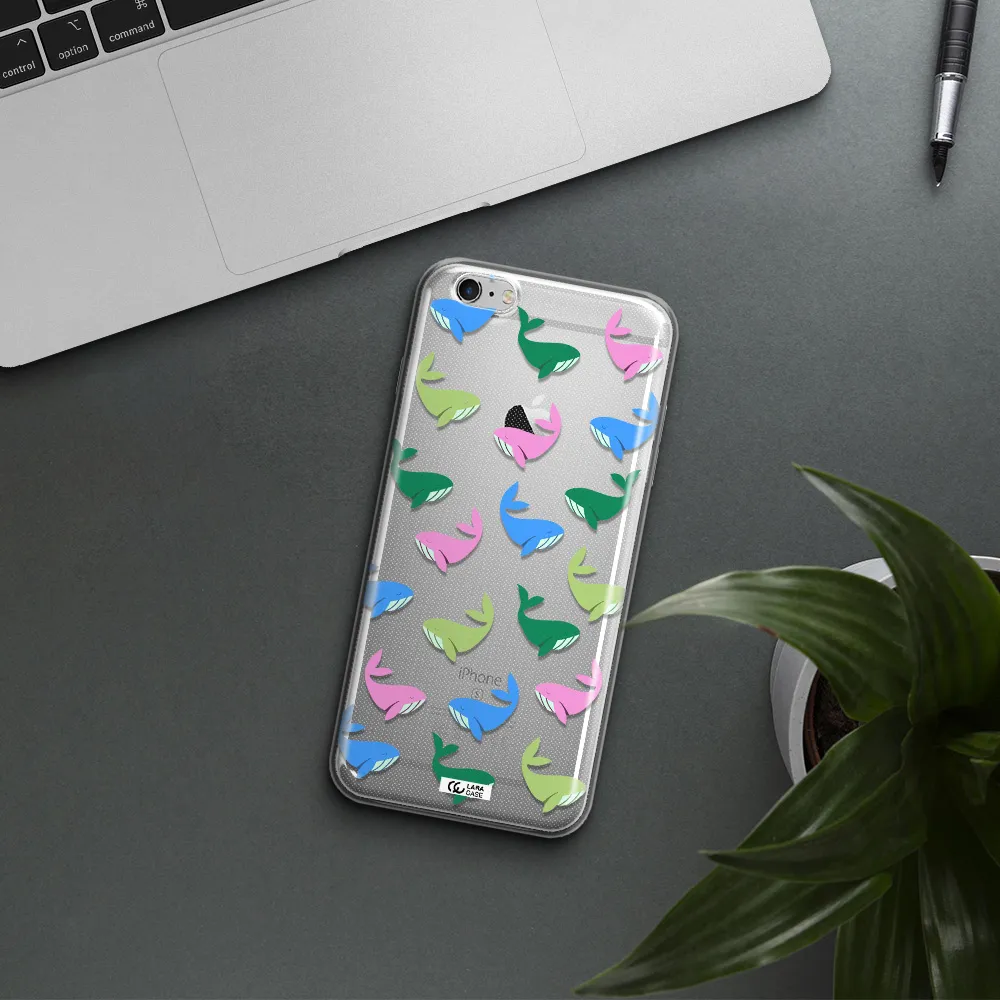 Colorful Whales Apple iPhone 6 s plus Clear TPU Case