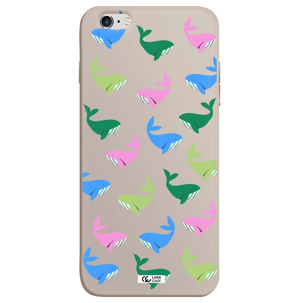 Colorful Whales Apple iPhone 6 s plus Silicone Stone Case