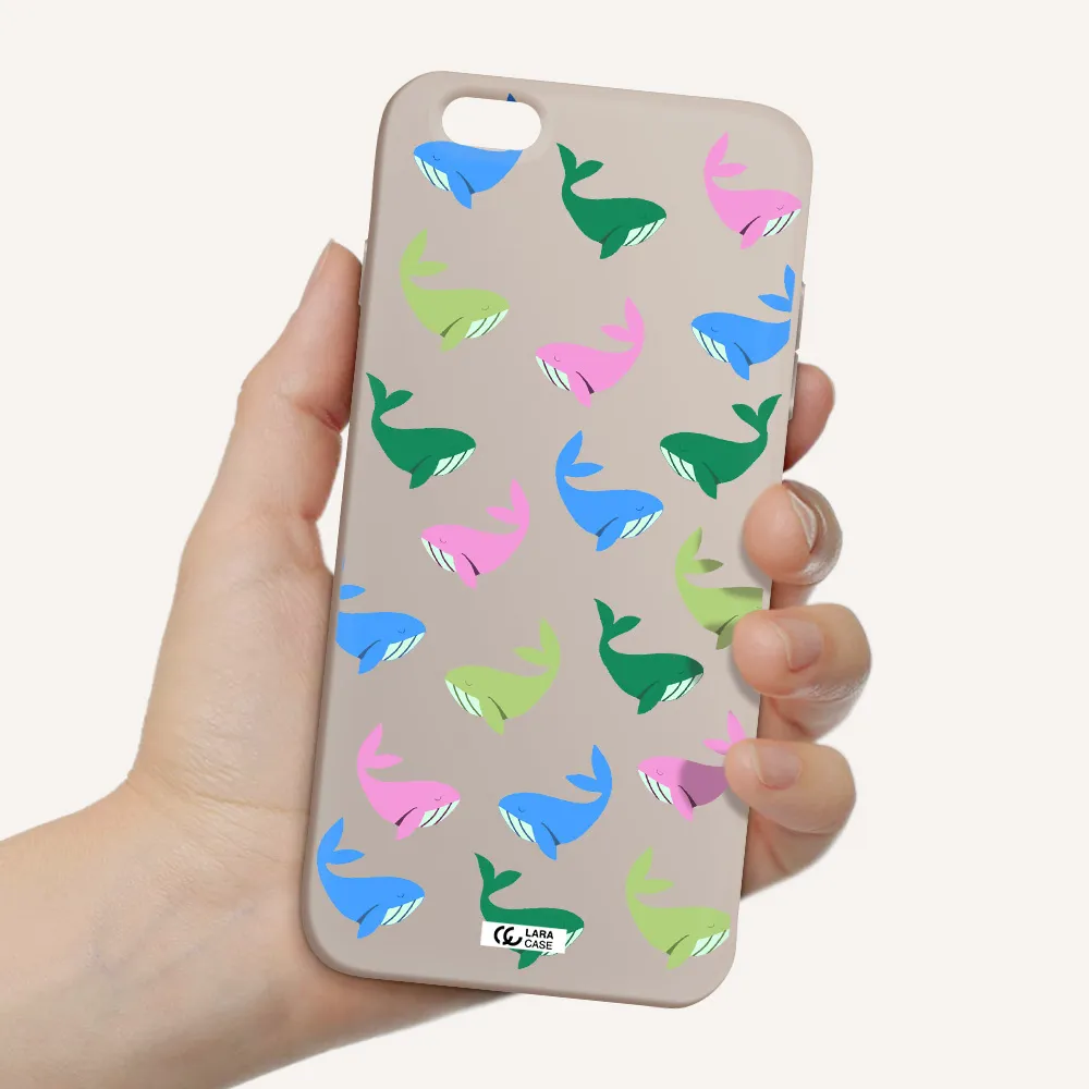 Colorful Whales Apple iPhone 6 s plus Silicone Stone Case