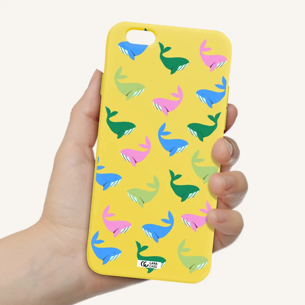 Colorful Whales Apple iPhone 6 Silicone canary yellow Case