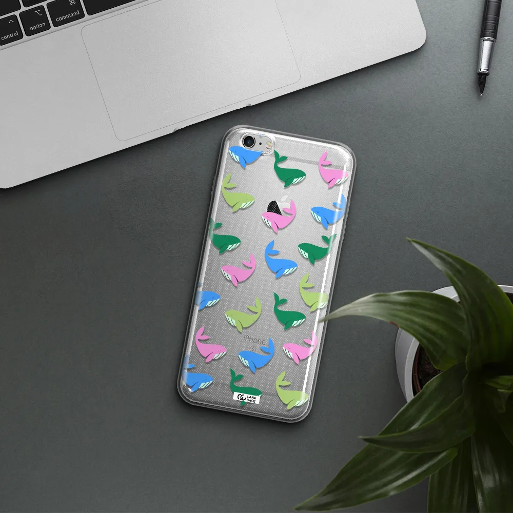 Colorful Whales Apple iPhone 6S Clear TPU Case