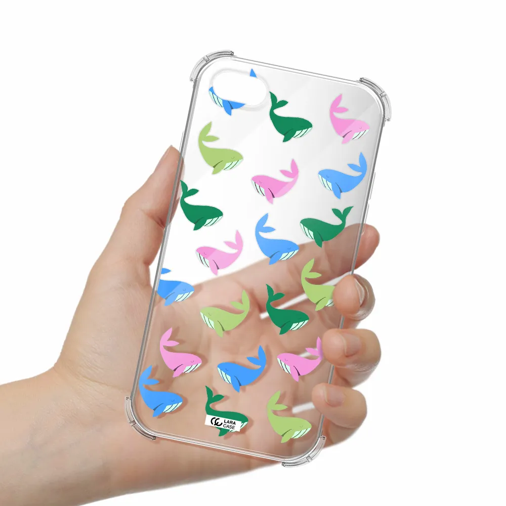 Colorful Whales Apple iPhone 8 Clear PC Case