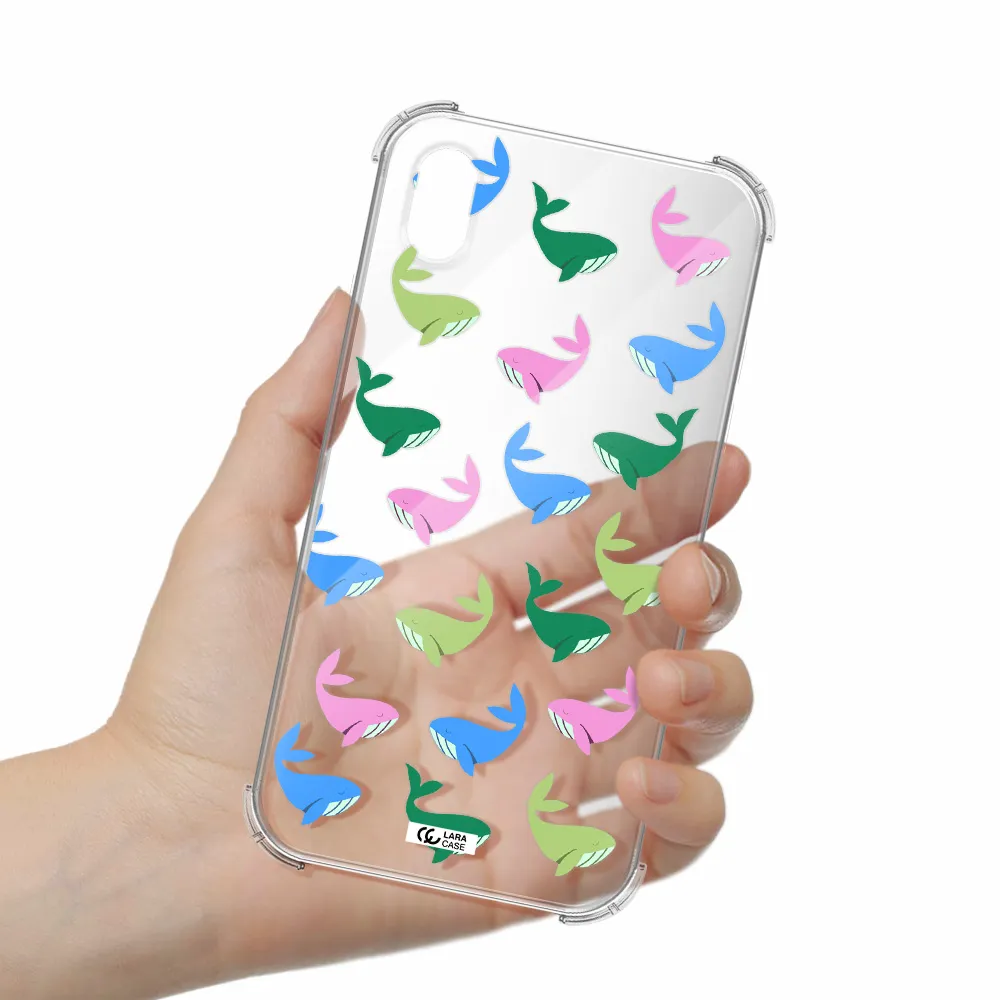 Colorful Whales Apple iPhone XR Clear PC Case