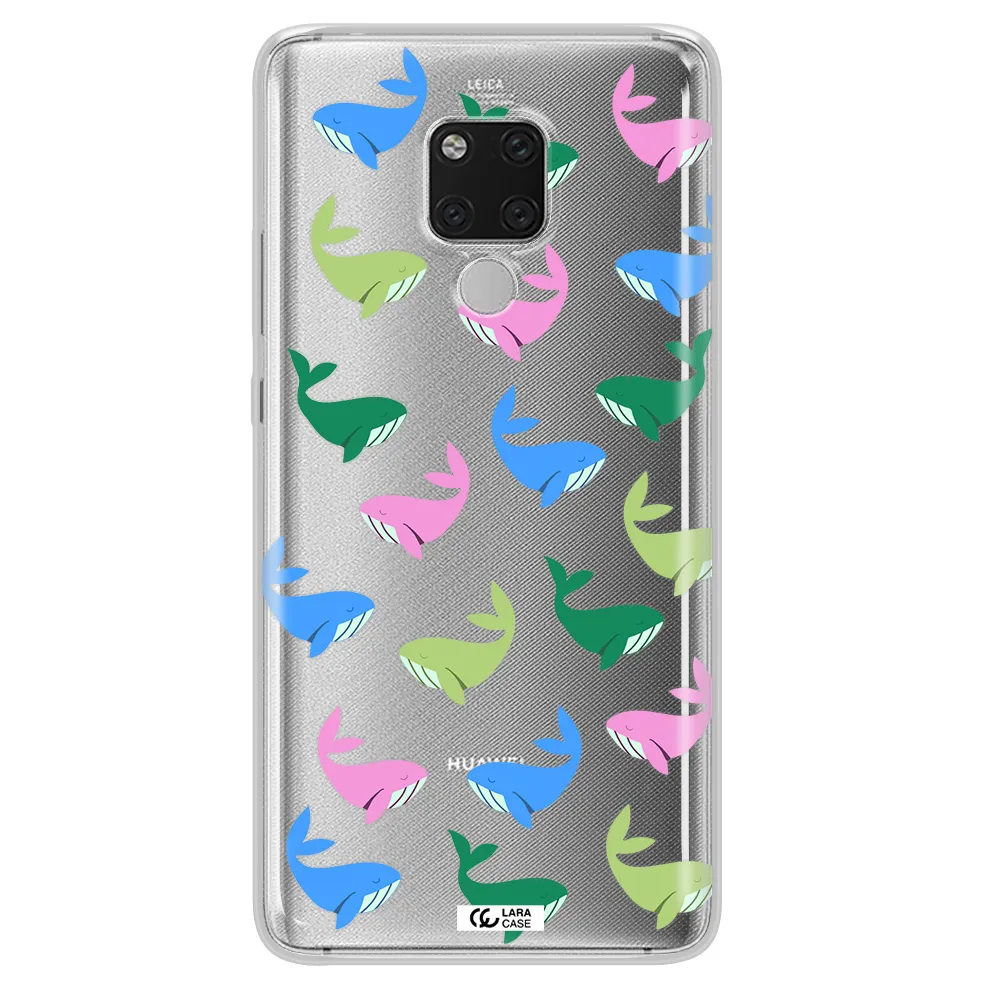 Colorful Whales Huawei Mate 20X Clear TPU Case