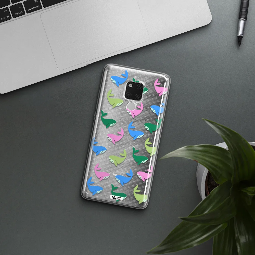 Colorful Whales Huawei Mate 20X Clear TPU Case