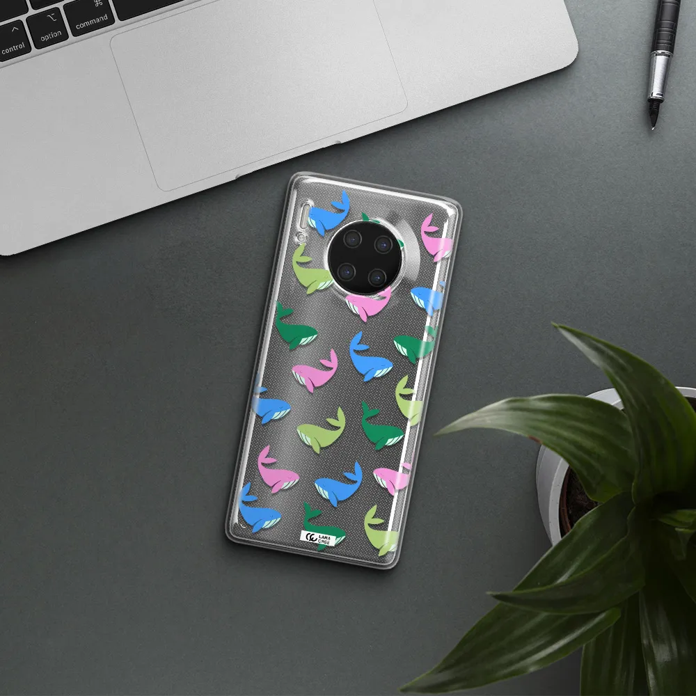 Colorful Whales Huawei Mate 30 Pro Clear TPU Case