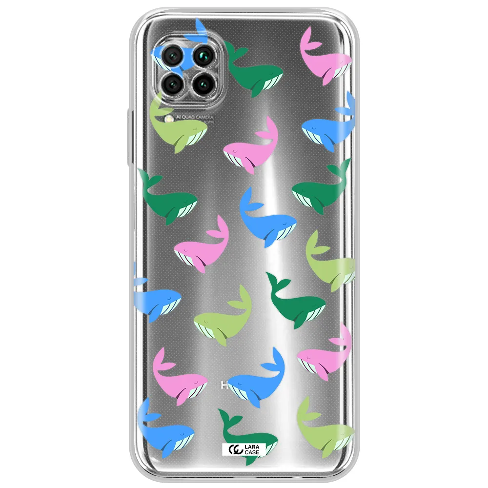 Colorful Whales Huawei Nova 7I Clear Tpu Case