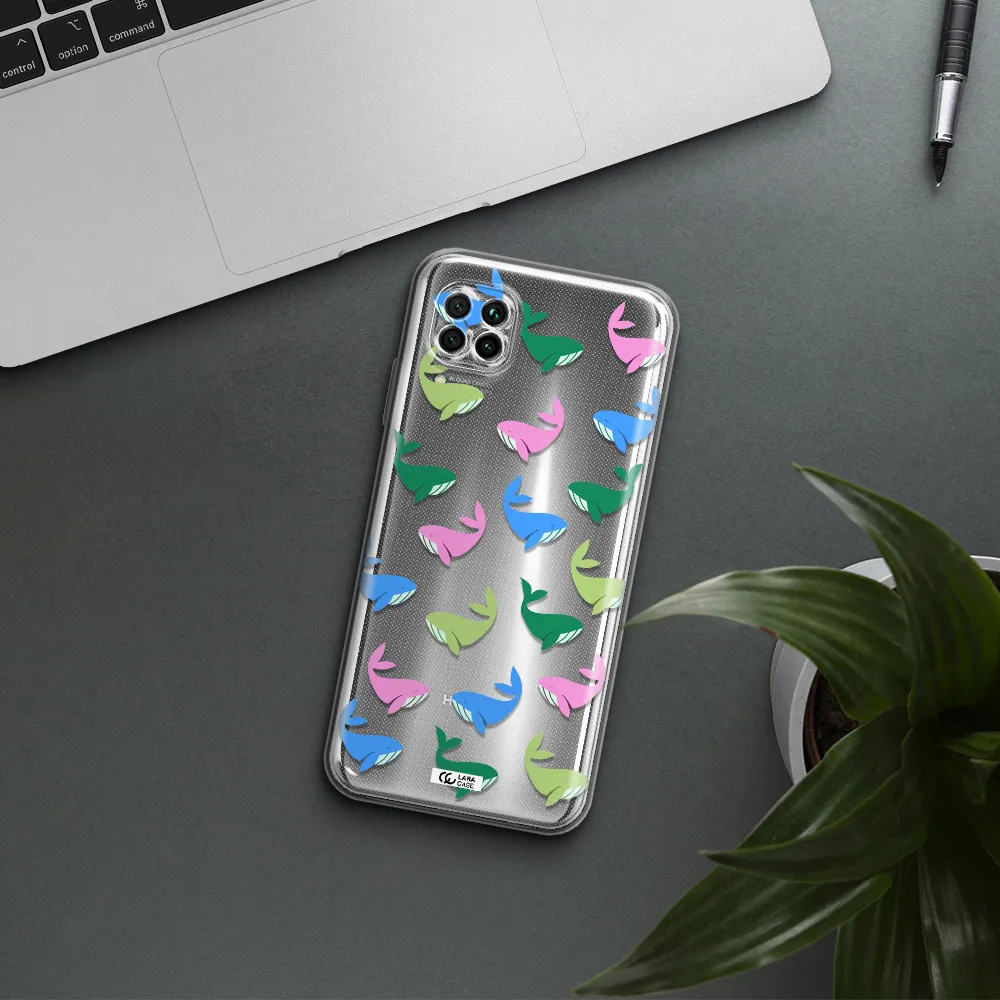 Colorful Whales Huawei Nova 7I Clear Tpu Case