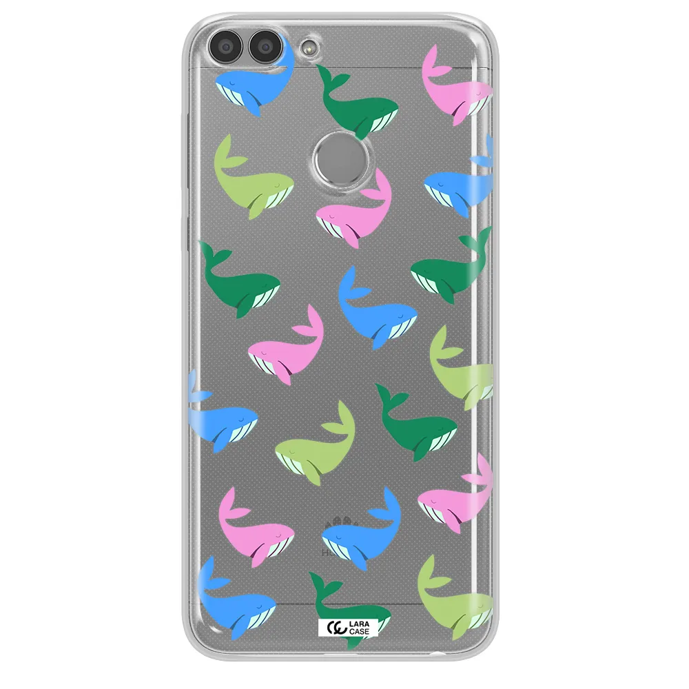 Colorful Whales Huawei P Smart Clear TPU Case