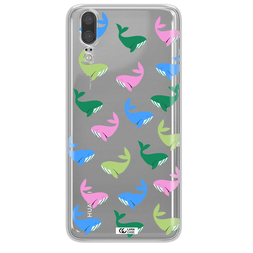 Colorful Whales Huawei P20 Clear TPU Case