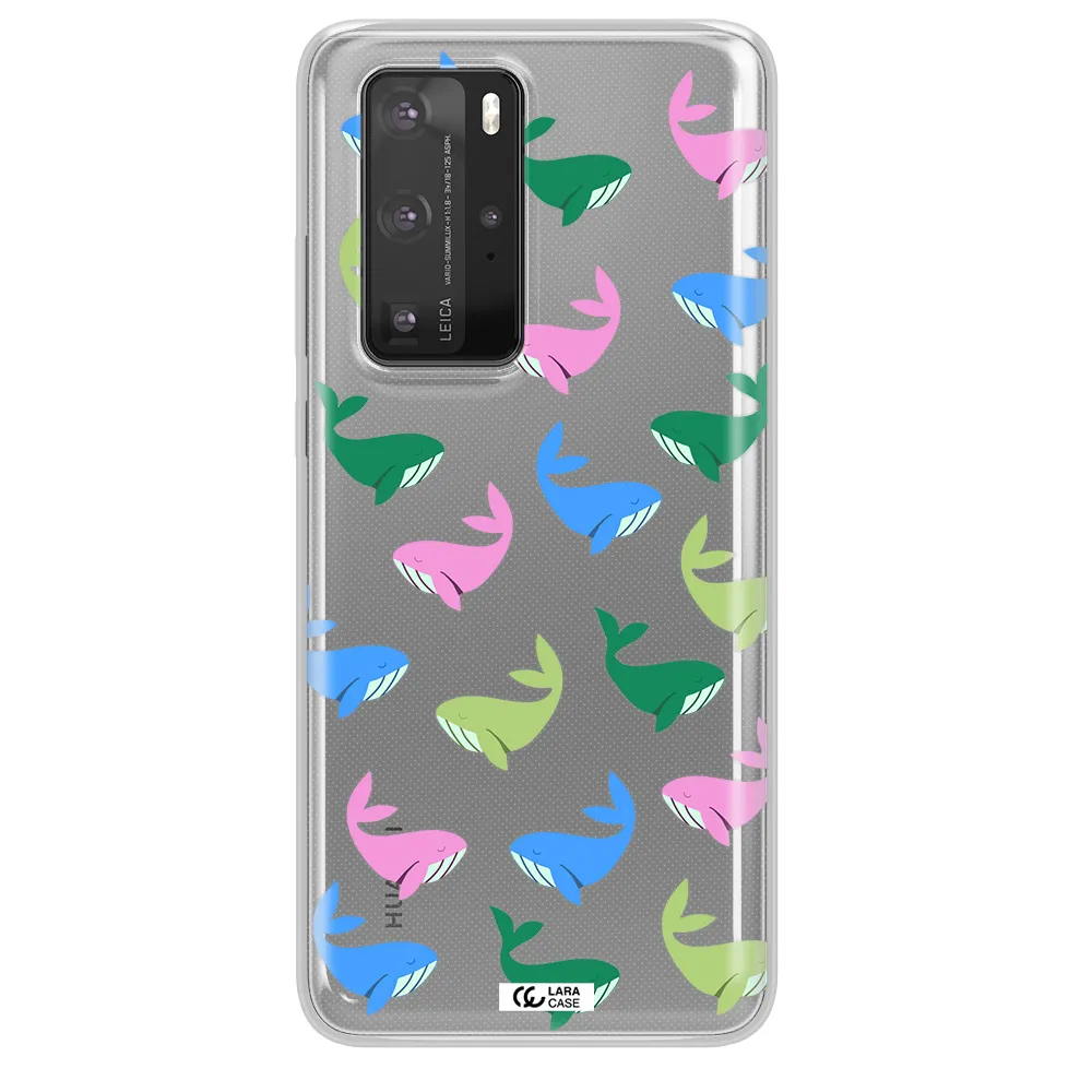 Colorful Whales Huawei P40 Pro Clear TPU Case