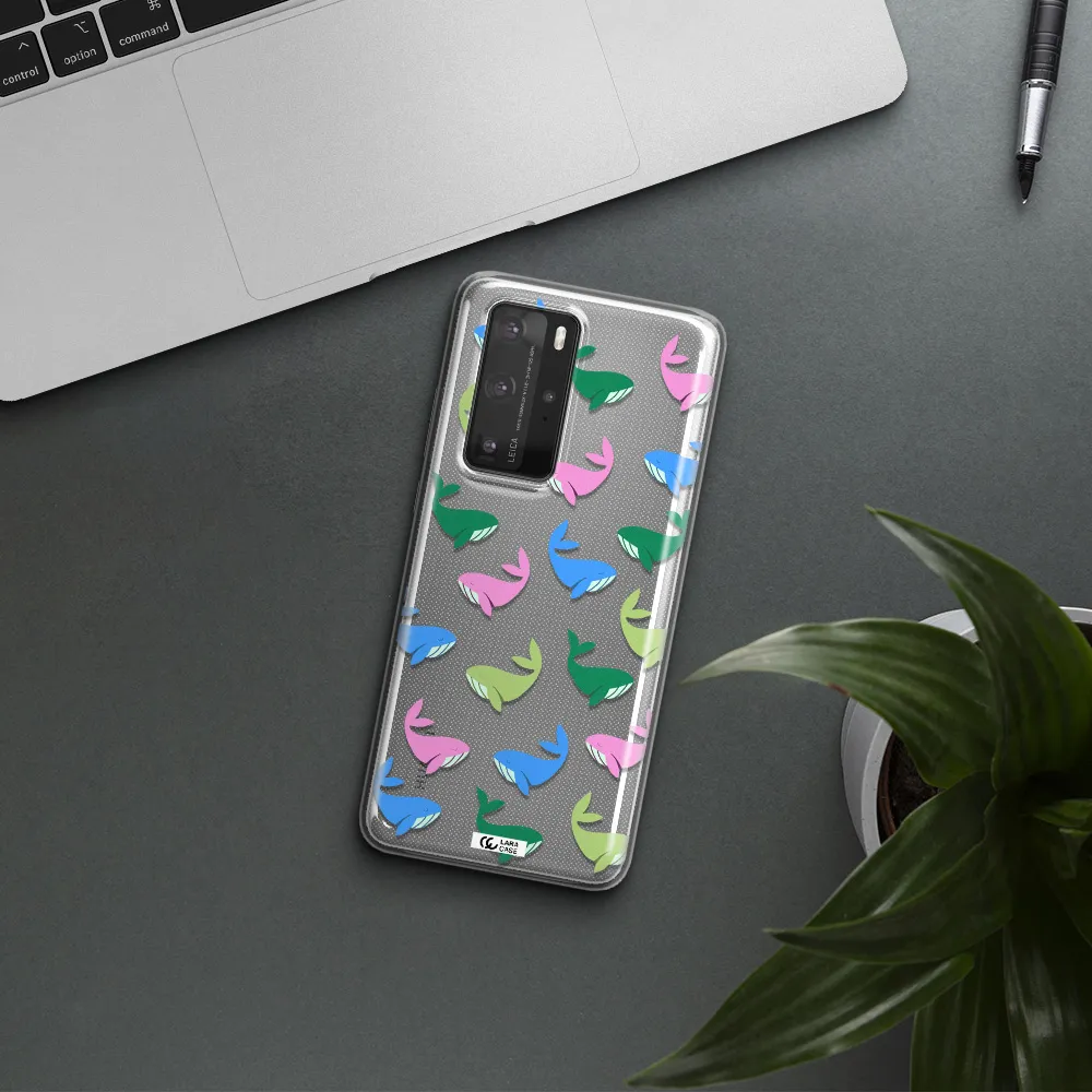 Colorful Whales Huawei P40 Pro Clear TPU Case