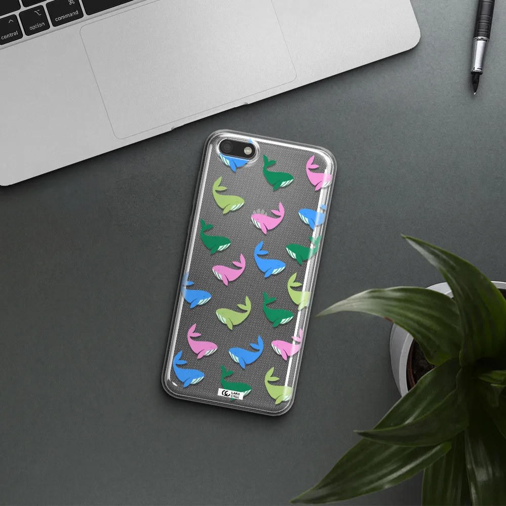 Colorful Whales Huawei Y5 2018 Clear TPU Case