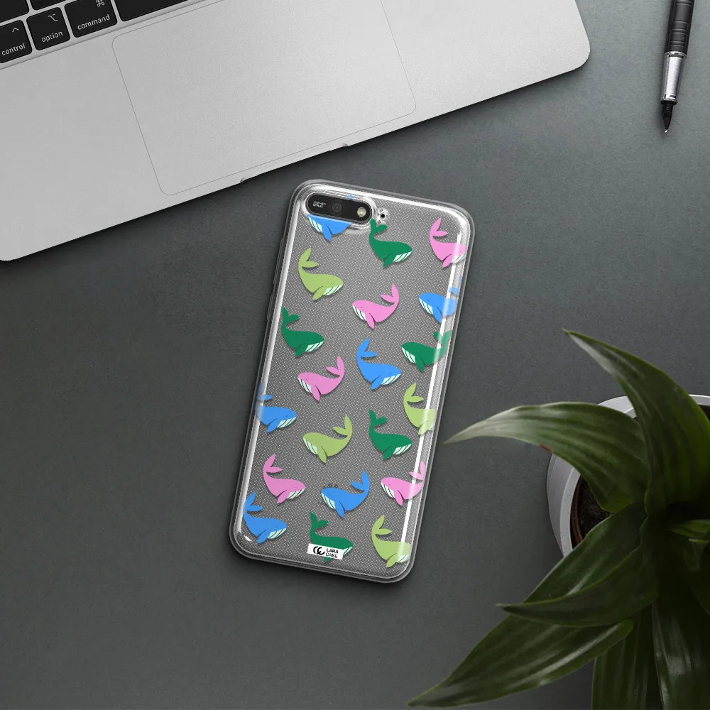 Colorful Whales Huawei Y6 2018 Clear TPU Case