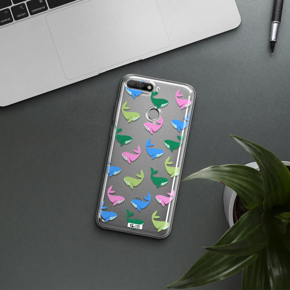 Colorful Whales Huawei Y6 Prime 2018 Clear TPU Case