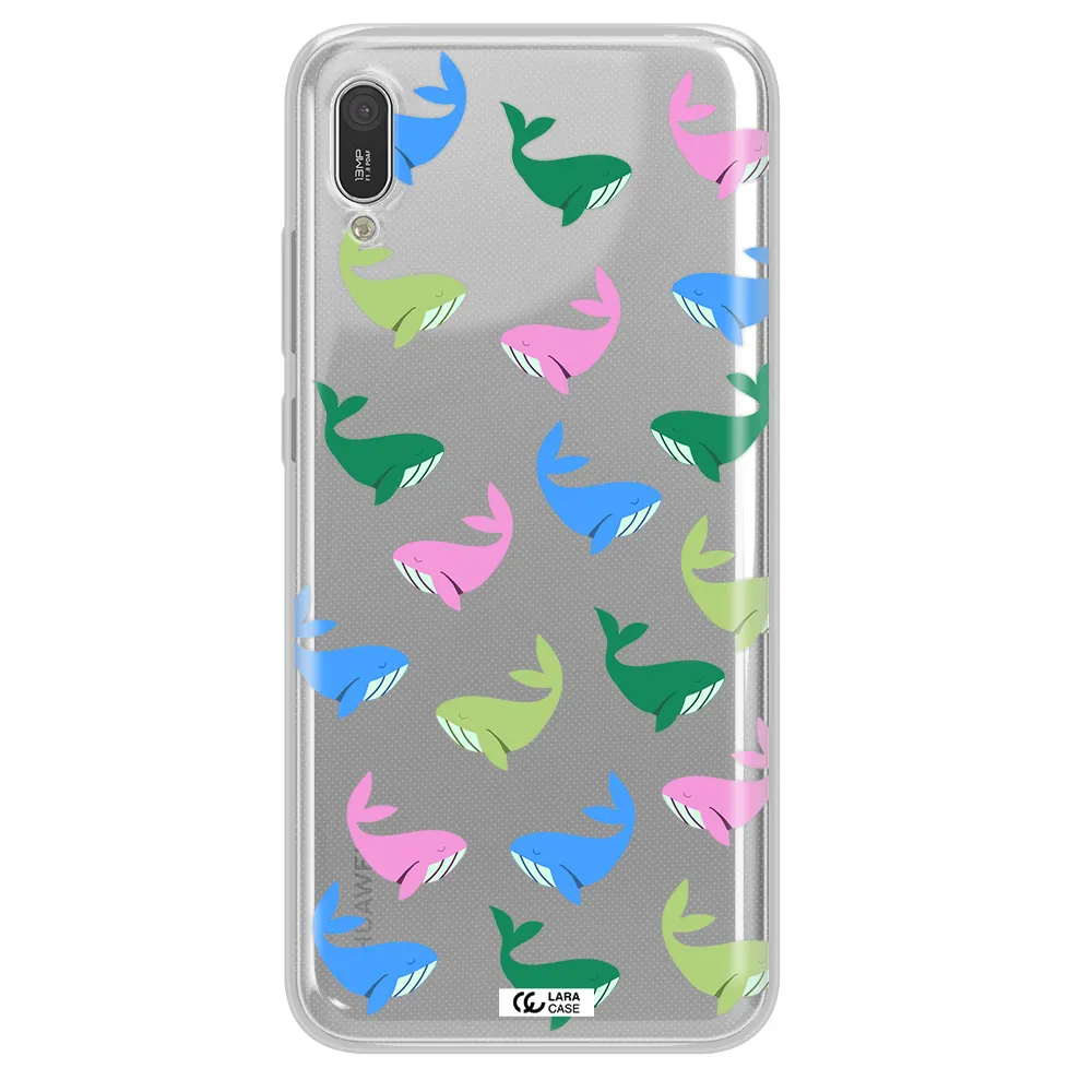Colorful Whales Huawei Y6 Pro 2019 Clear TPU Case