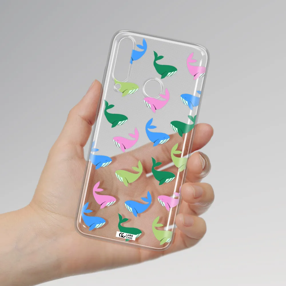 Colorful Whales Huawei Y6P Clear TPU Case