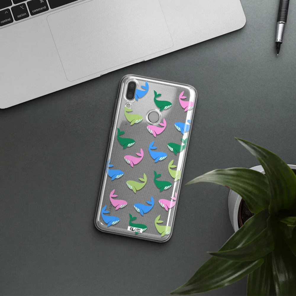 Colorful Whales Huawei Y7 2019 Clear TPU Case