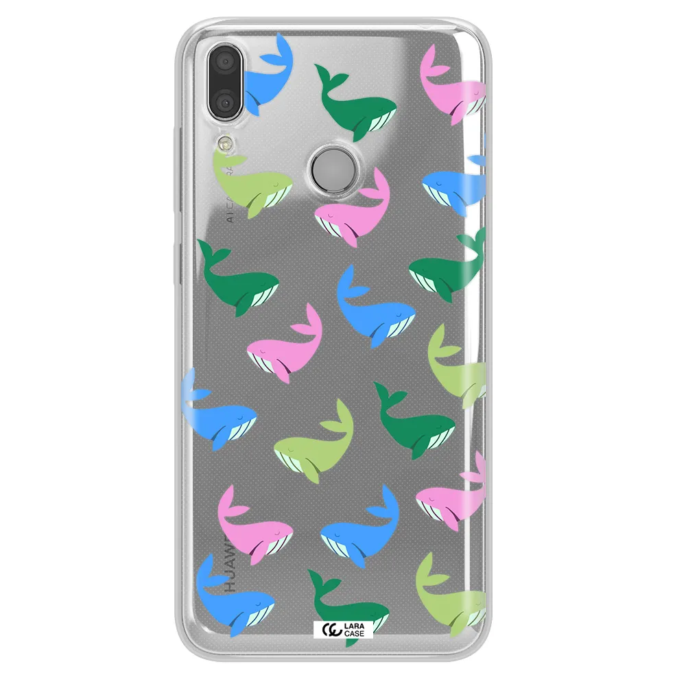 Colorful Whales Huawei Y9 2019 Clear TPU Case