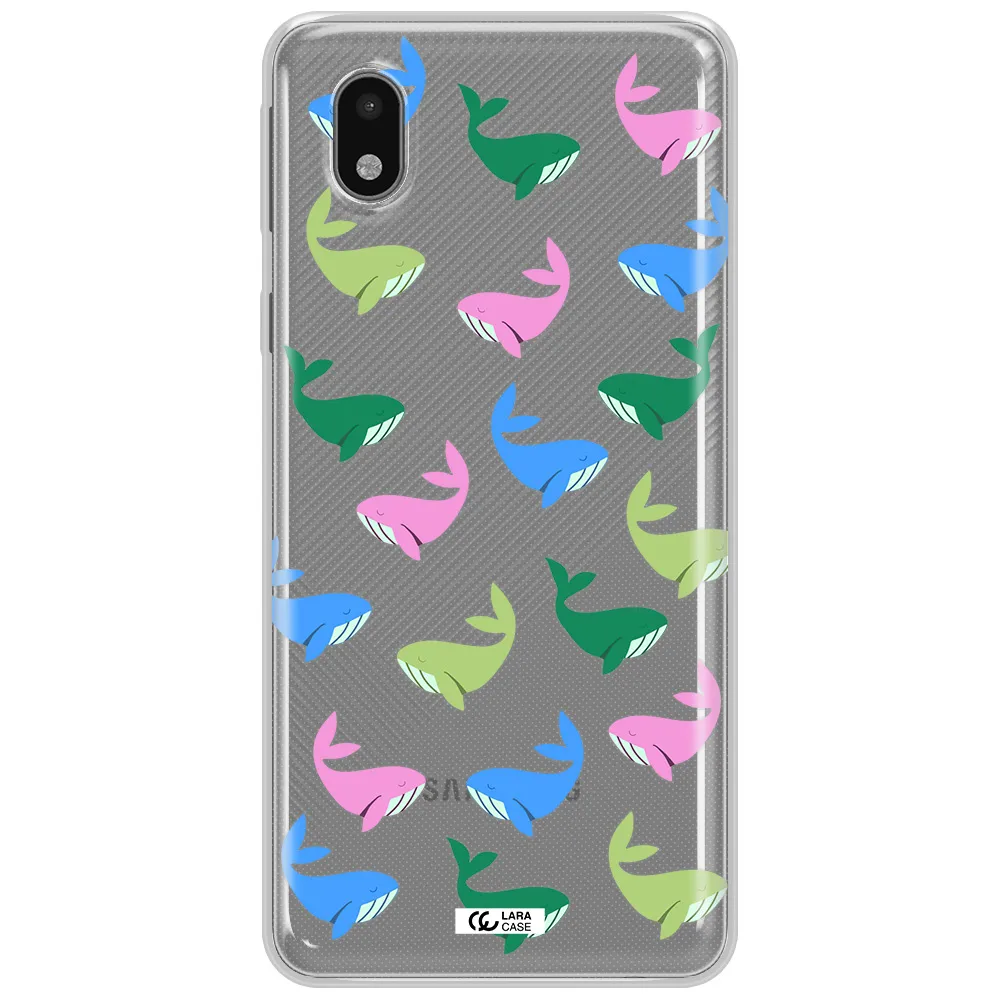 Colorful Whales Samsung A01 Core Clear Tpu Case