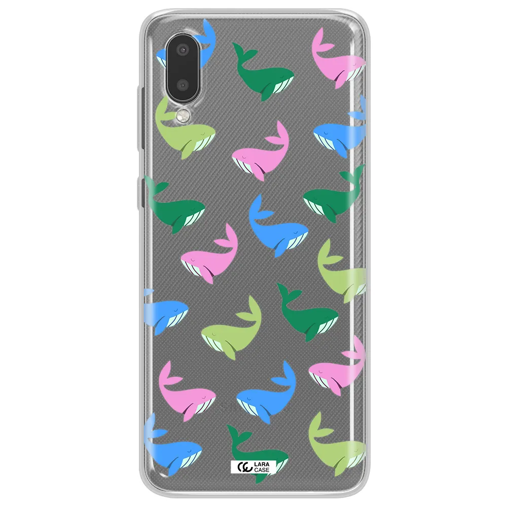 Colorful Whales Samsung A02 Clear TPU Case