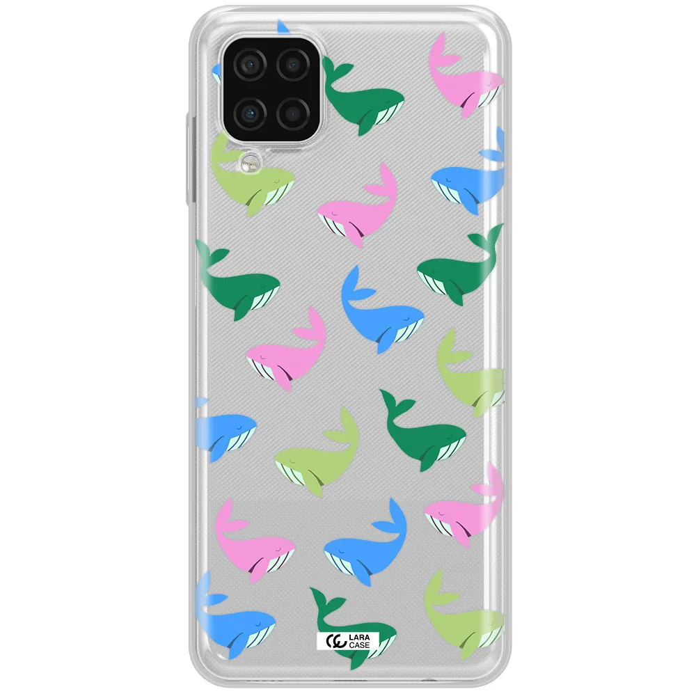 Colorful Whales Samsung A12 4g Clear TPU Case