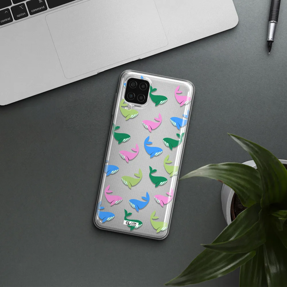 Colorful Whales Samsung A12 4g Clear TPU Case