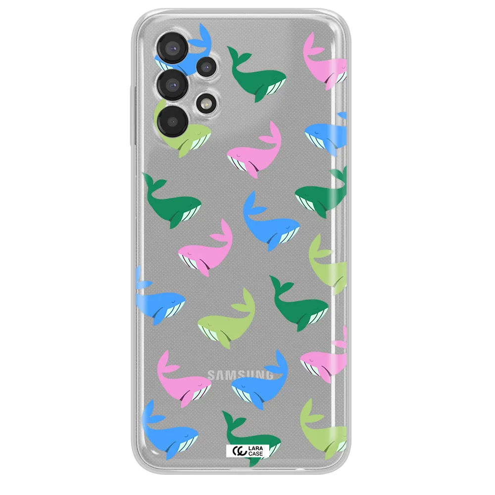 Colorful Whales Samsung A13 Clear TPU Case