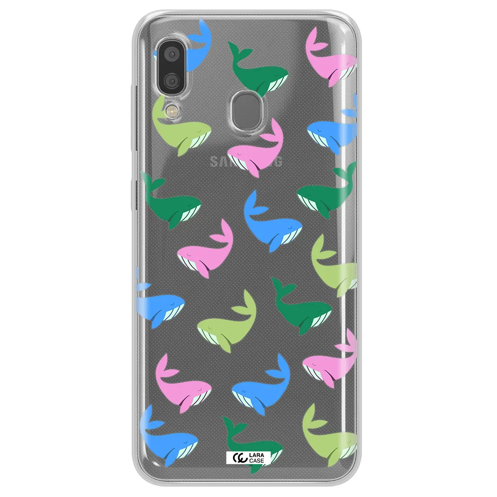 Colorful Whales Samsung A20 Clear TPU Case