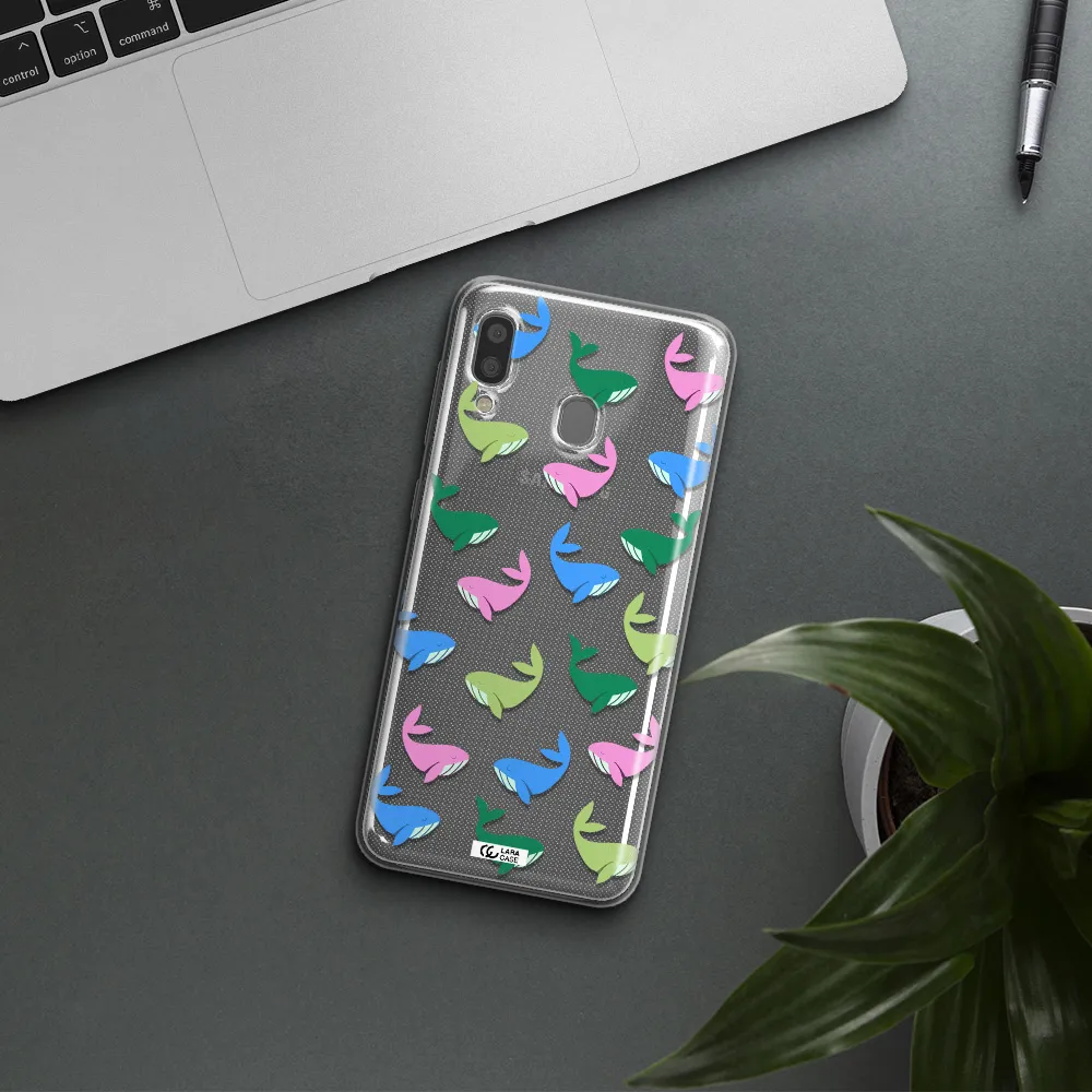 Colorful Whales Samsung A20 Clear TPU Case