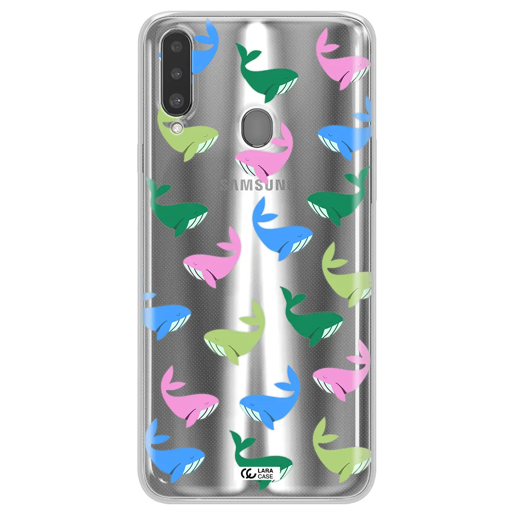 Colorful Whales Samsung A20S Clear TPU Case