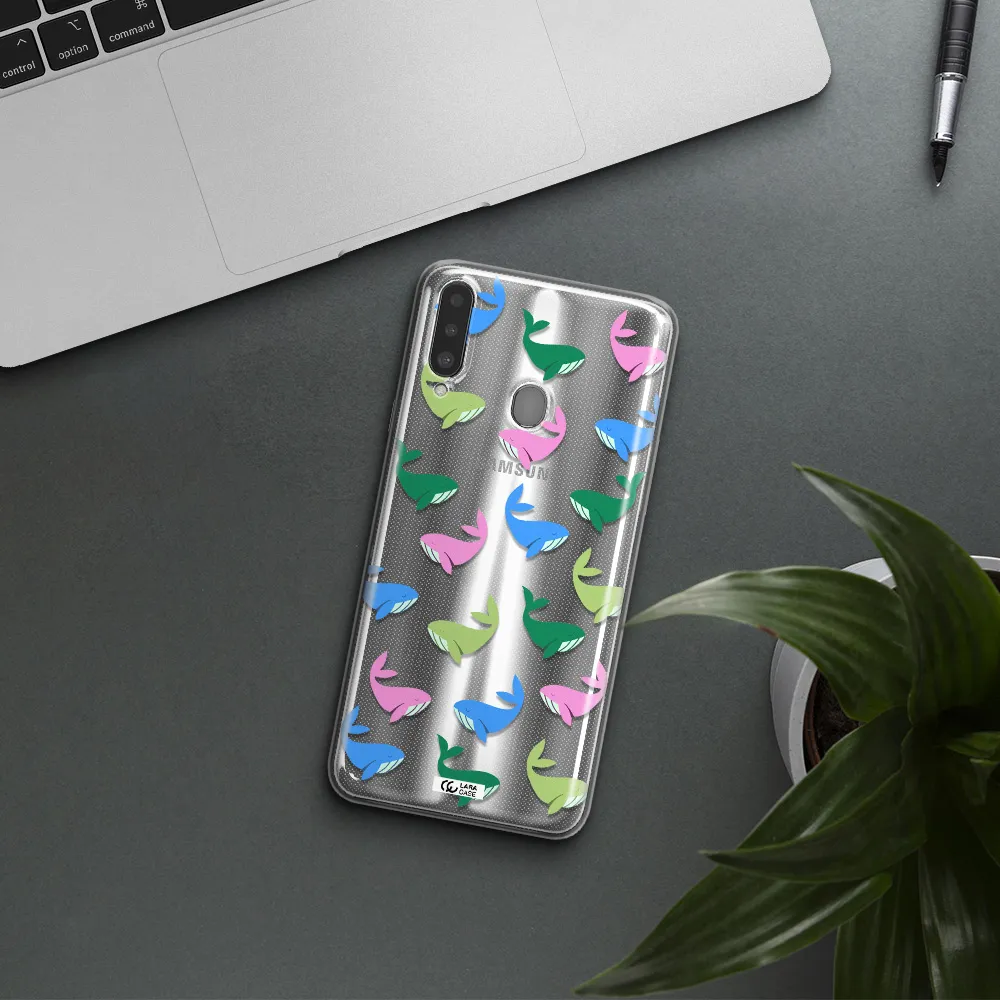 Colorful Whales Samsung A20S Clear TPU Case