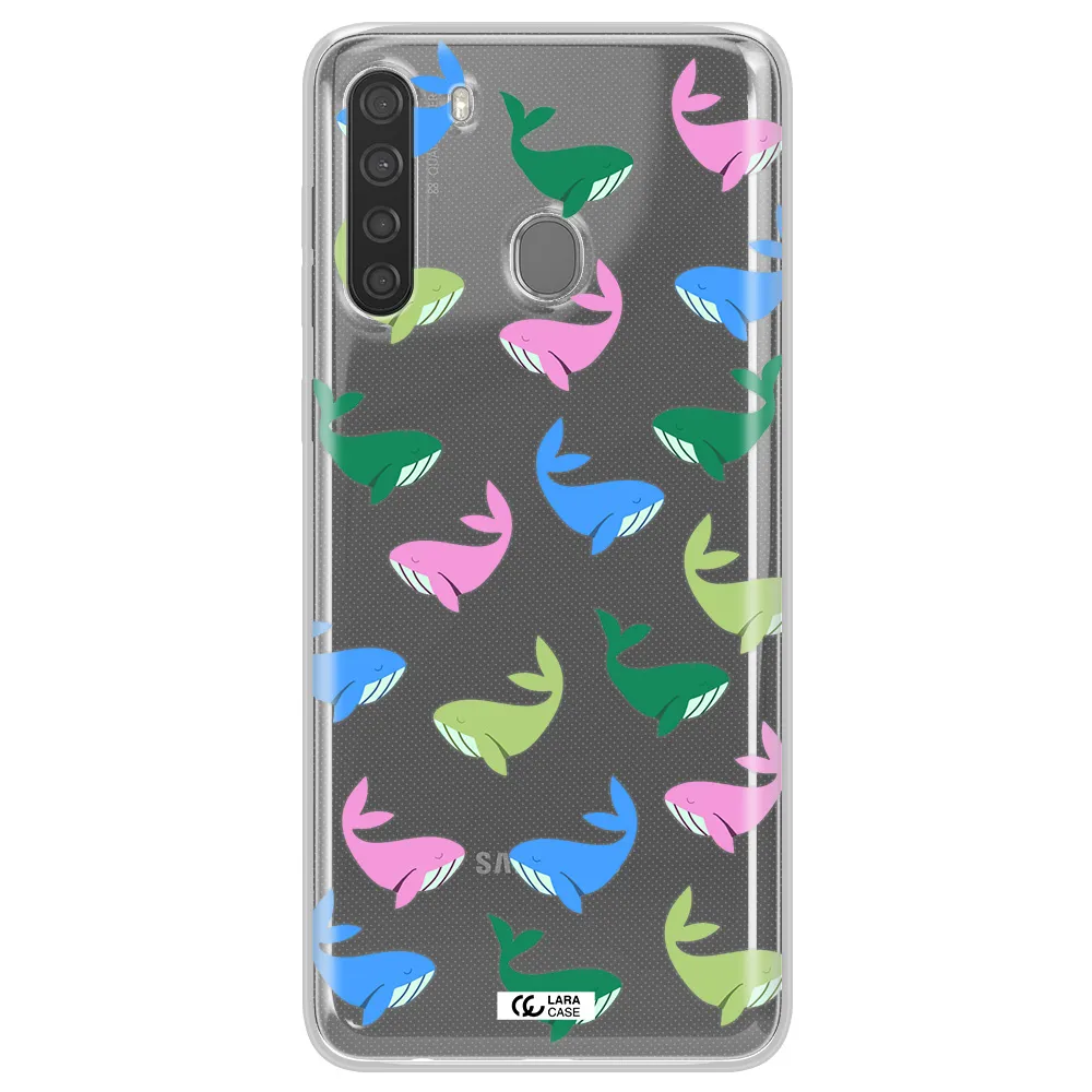 Colorful Whales Samsung A21 Clear TPU Case