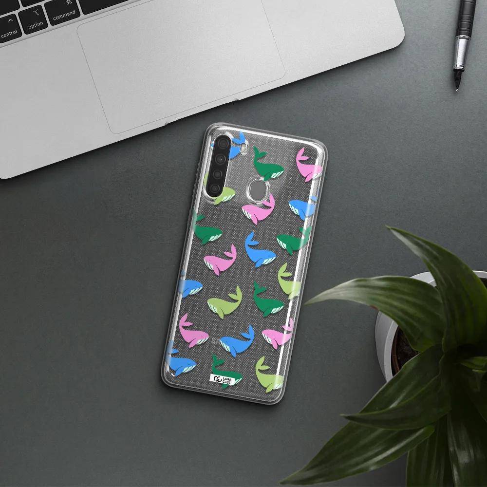 Colorful Whales Samsung A21 Clear TPU Case