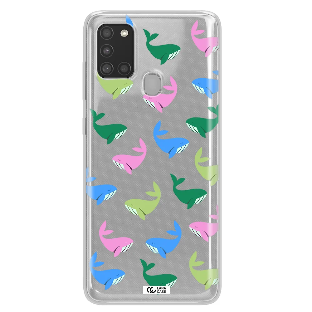 Colorful Whales Samsung A21S Clear TPU Case