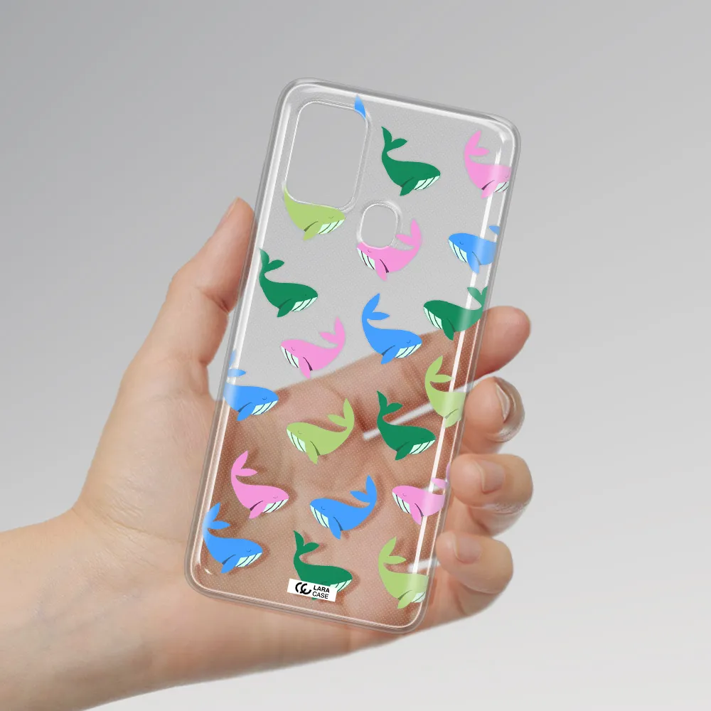 Colorful Whales Samsung A21S Clear TPU Case