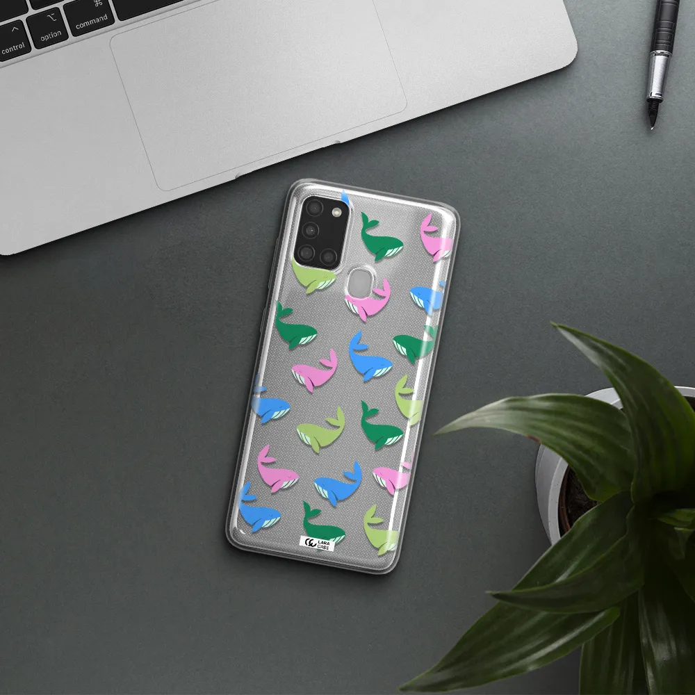 Colorful Whales Samsung A21S Clear TPU Case