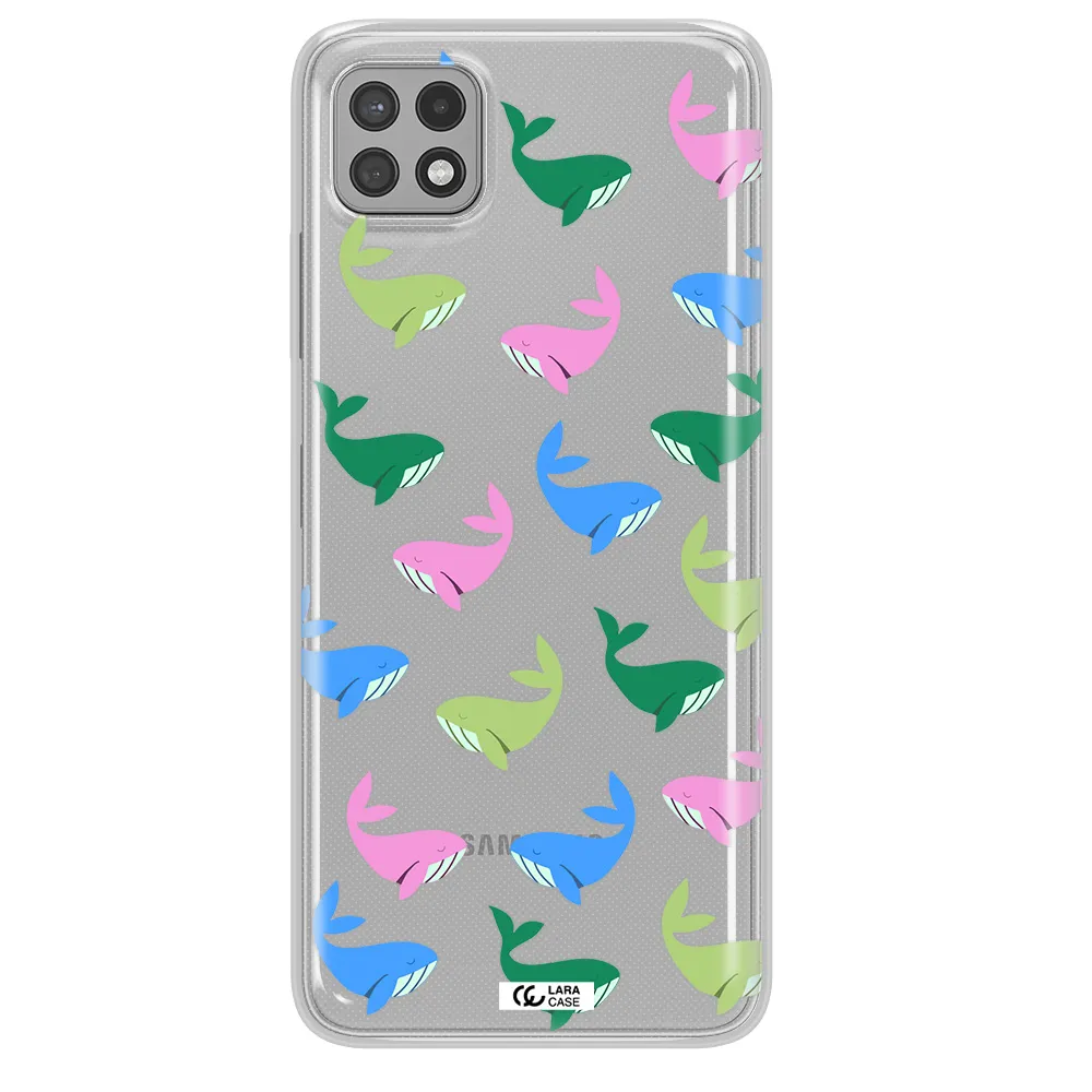 Colorful Whales Samsung A22 5g Clear TPU Case