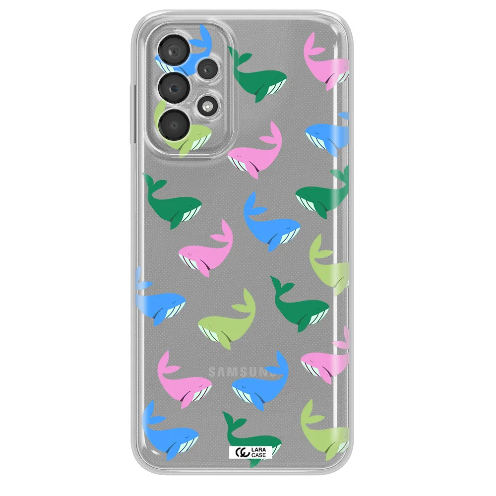 Colorful Whales Samsung A23 5G Clear Tpu Case