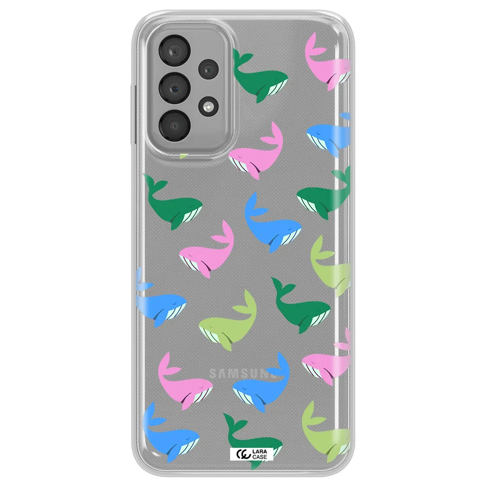 Colorful Whales Samsung A23 Clear TPU Case