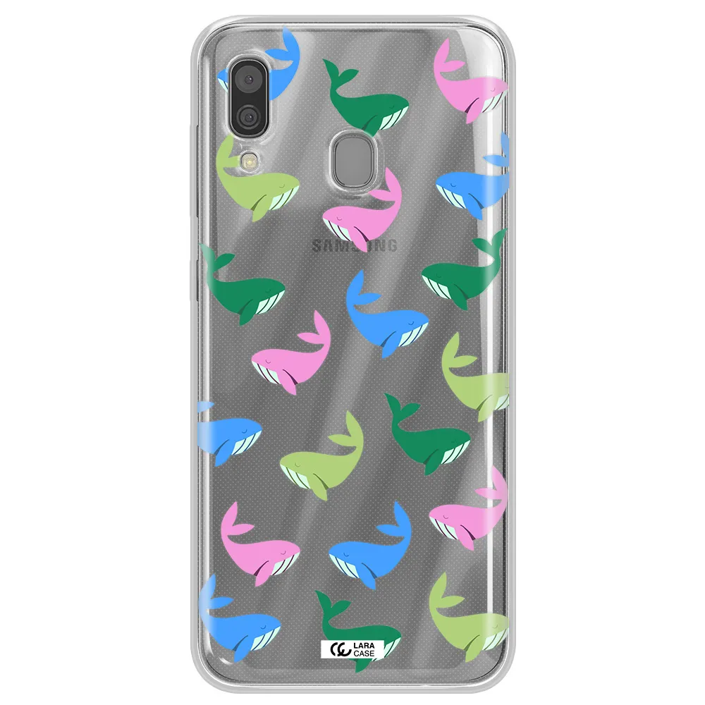 Colorful Whales Samsung A30 Clear TPU Case