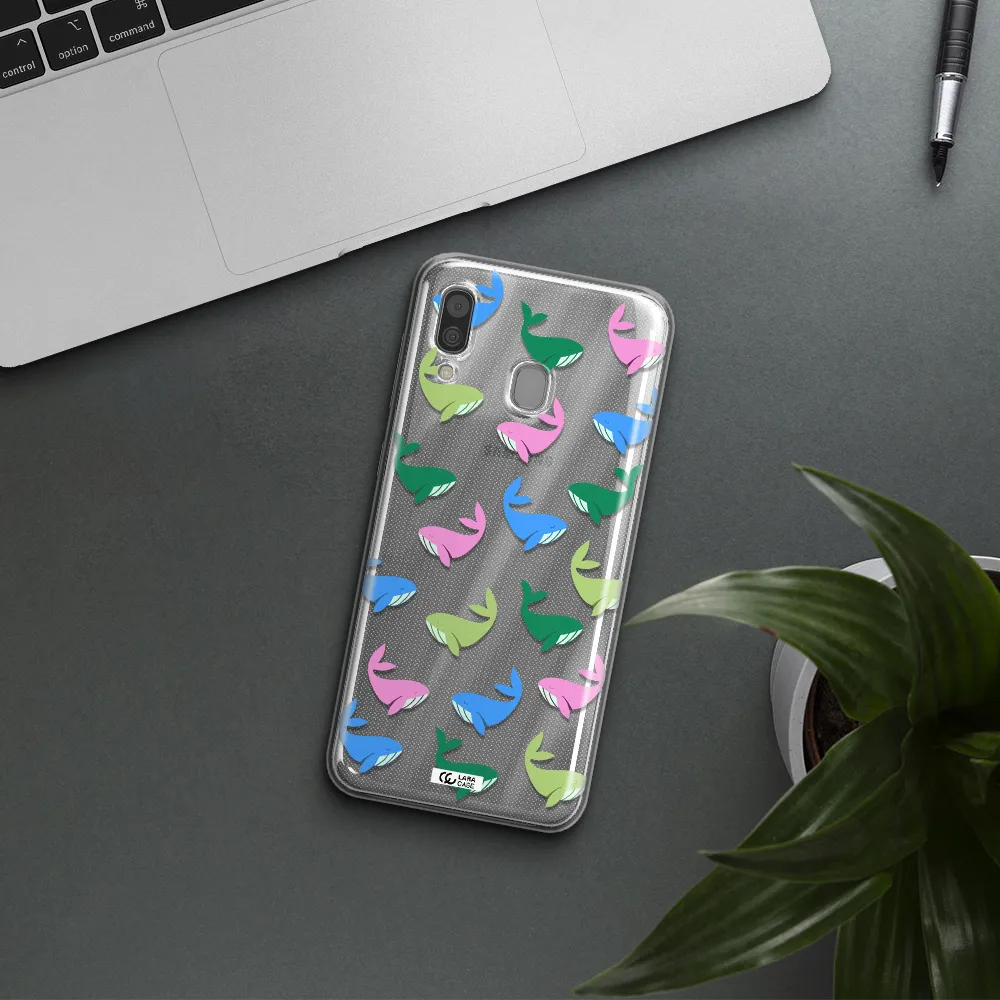Colorful Whales Samsung A30 Clear TPU Case