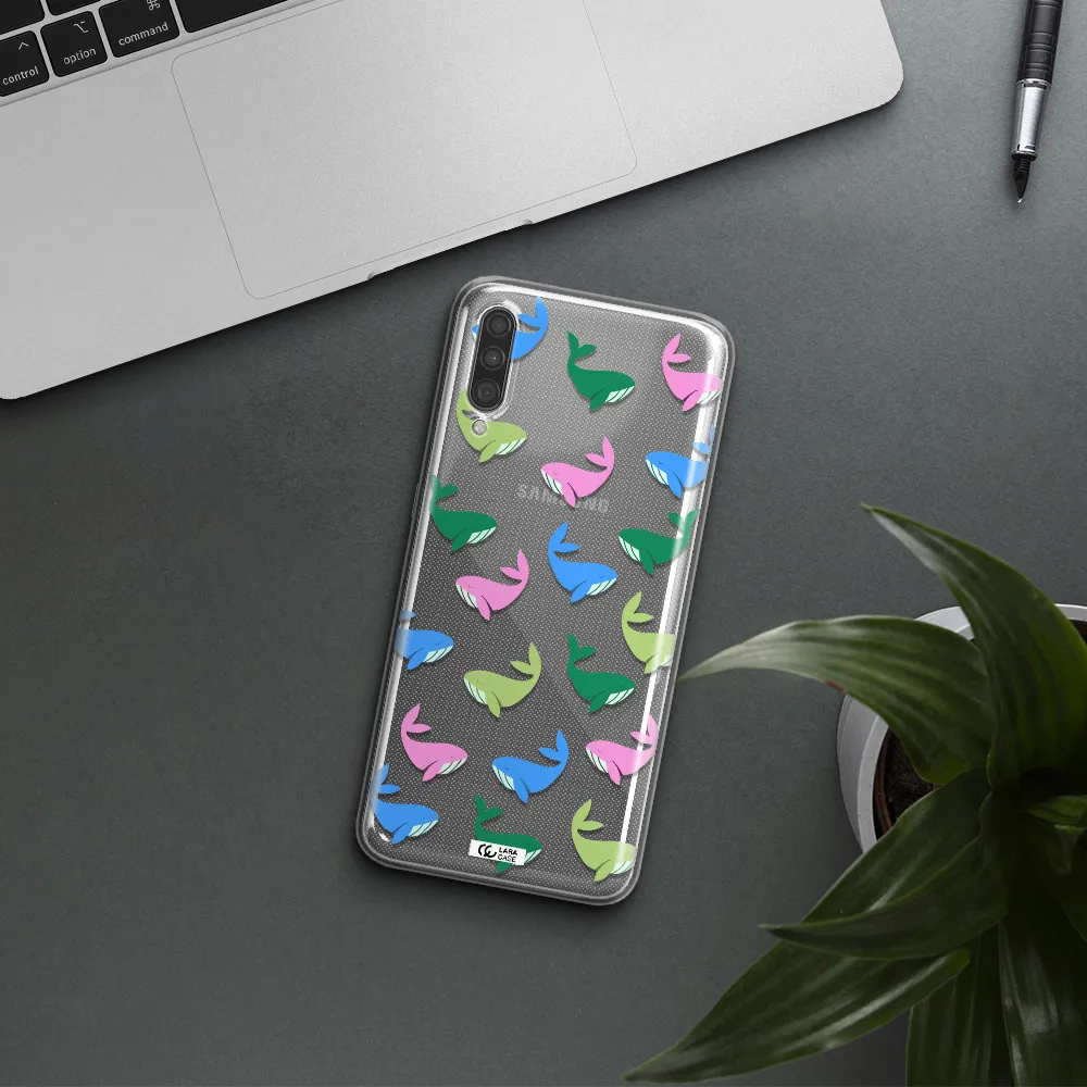 Colorful Whales Samsung A30S Clear TPU Case