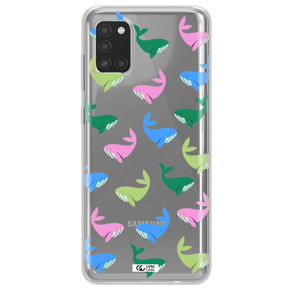Colorful Whales Samsung A31 Clear TPU Case