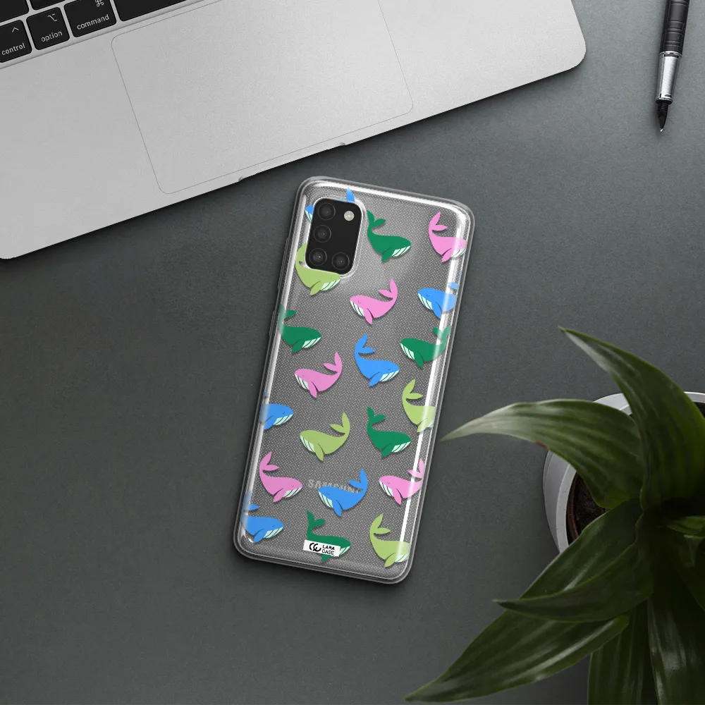 Colorful Whales Samsung A31 Clear TPU Case