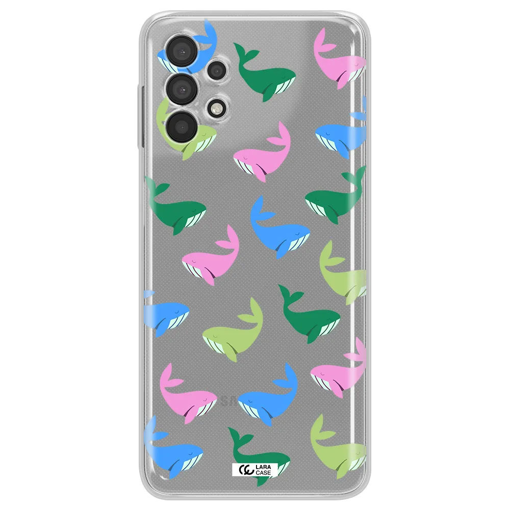 Colorful Whales Samsung A32 Clear TPU Case