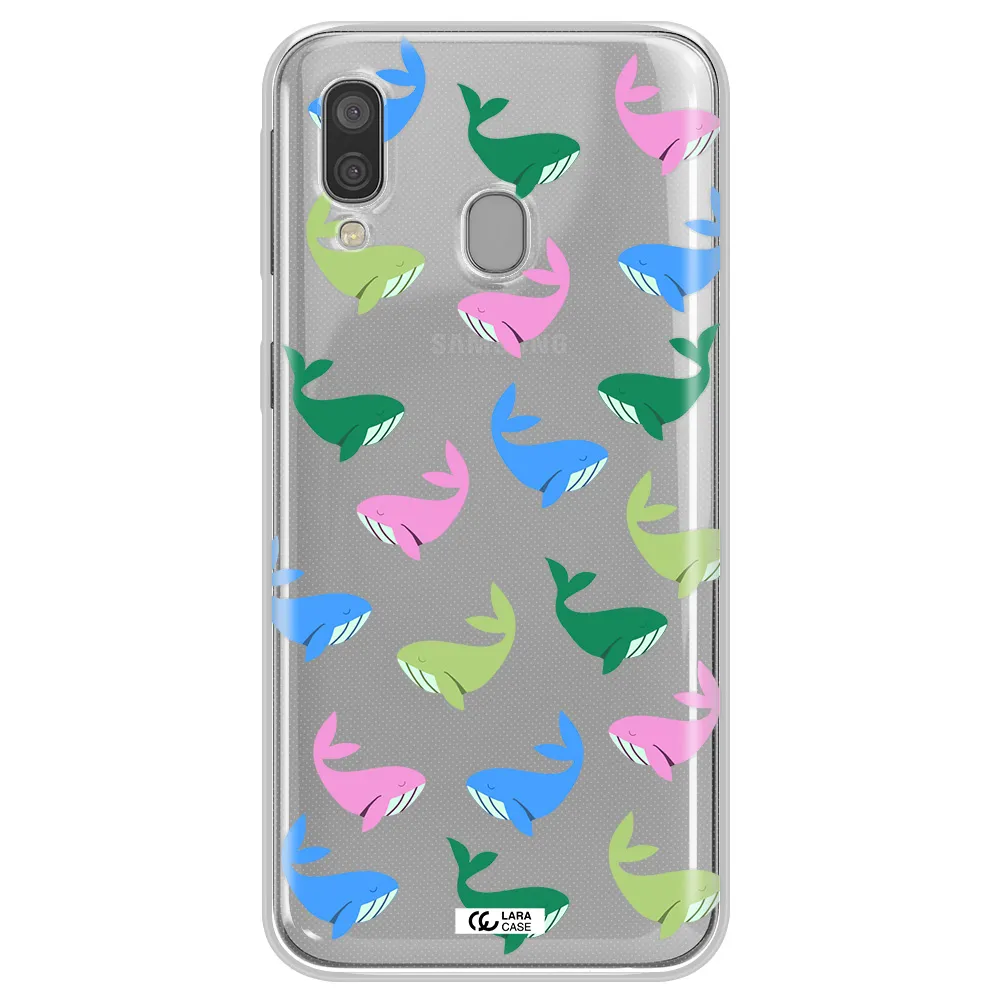 Colorful Whales Samsung A40 Clear TPU Case