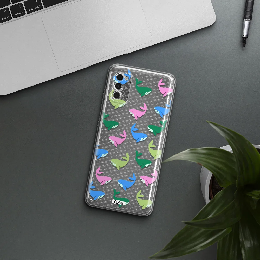 Colorful Whales Samsung A41 Clear Tpu Case