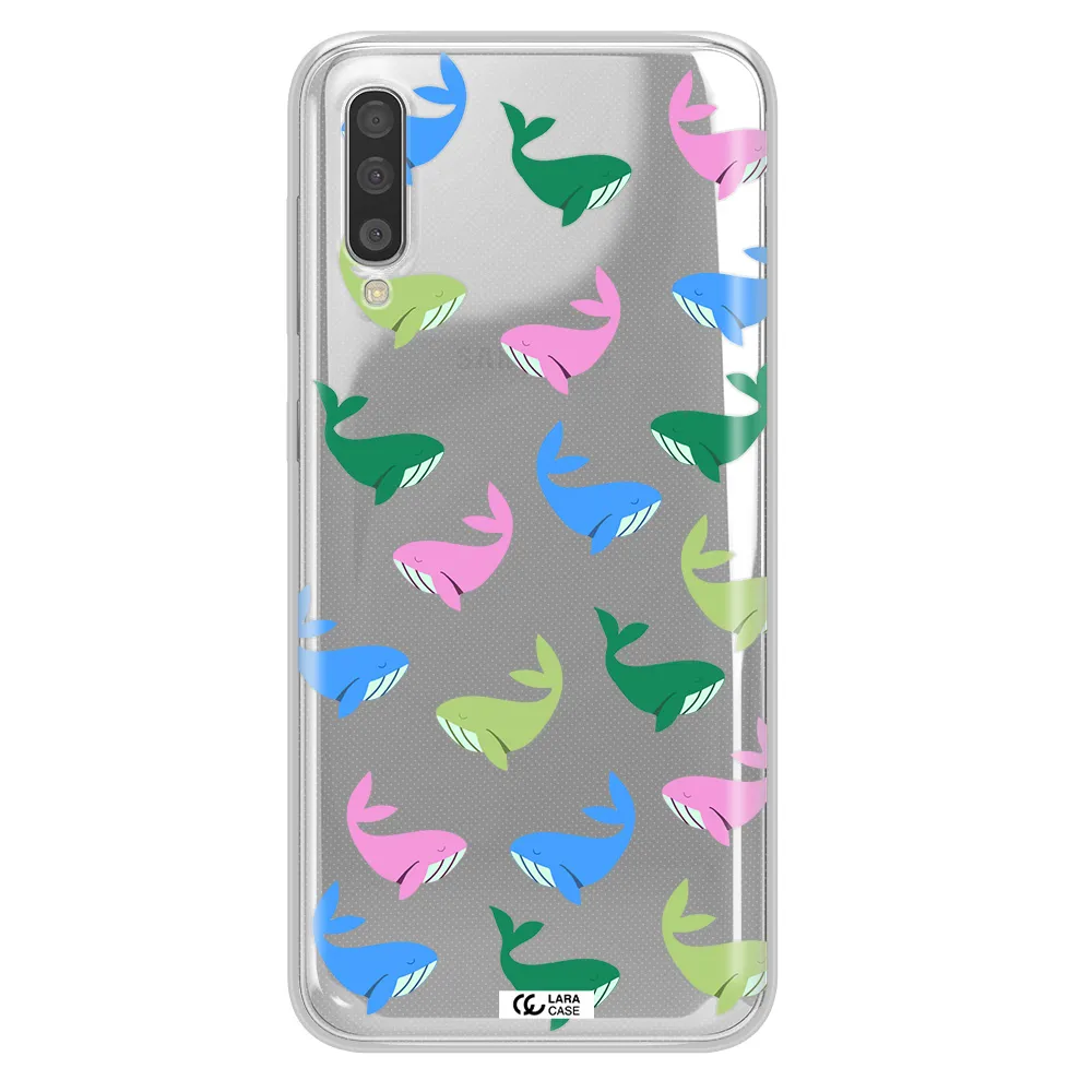 Colorful Whales Samsung A50 Clear TPU Case